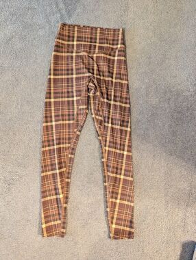 Vitality Athletic Apparel Cloud II Leggings Sports Pants Espresso Plaid Workout